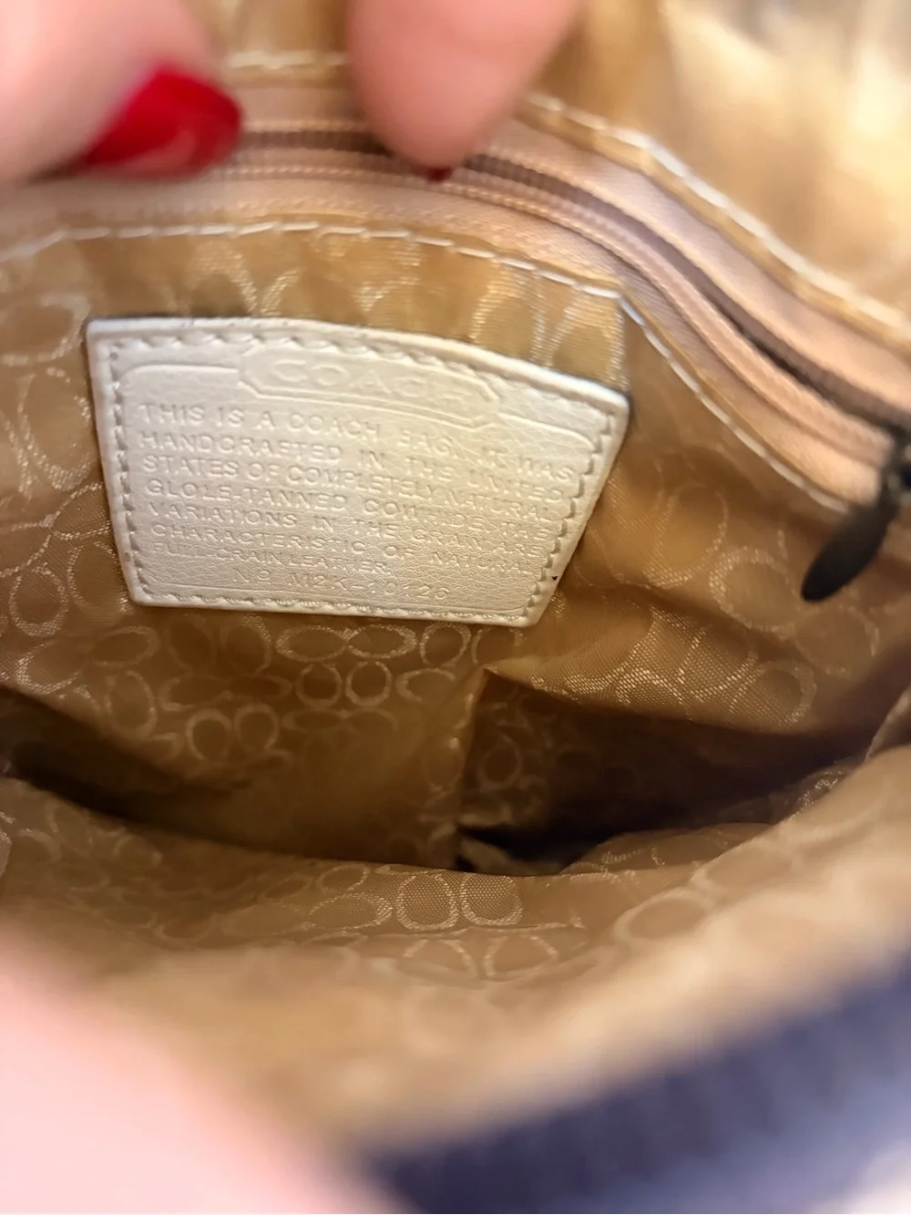 COACH Brown Signature Canvas Crossbody with Cream Trim